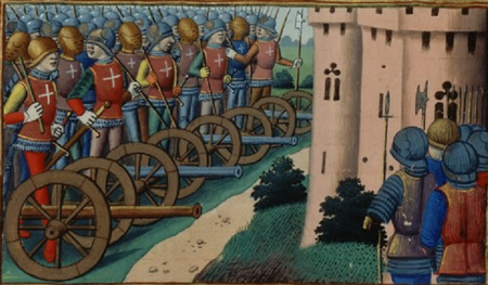Vigiles de Charles VII, fol. 165v, Siège de Mauléon (1449)1.png