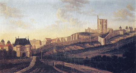 La Porte St jacques, Philippe Delisle, Huile sur toile, Musée Municipal d'Etampes 1772.jpg