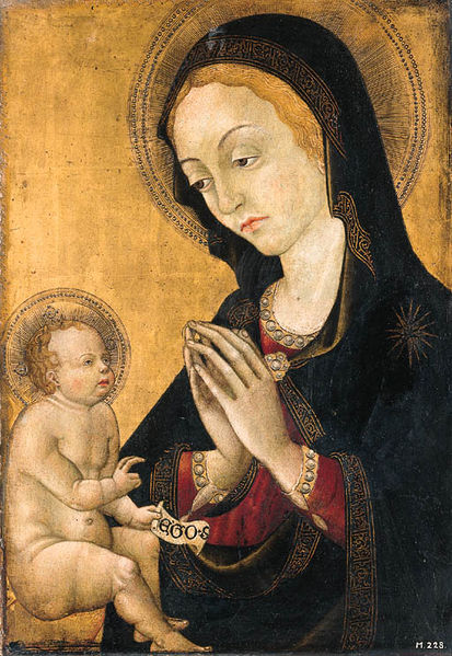 Файл:Pellegrino di Mariano . The Madonna and Child. 1460-70. Christie's..jpg