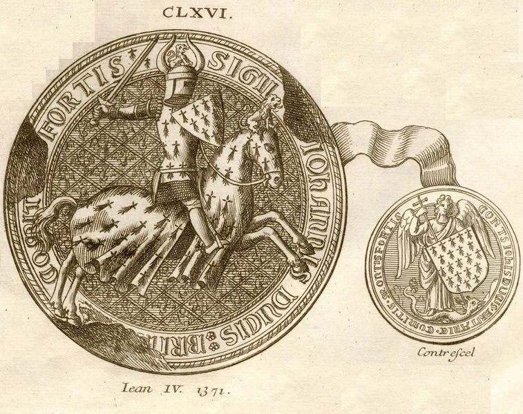 Файл:Sceau et contre-sceau Jean IV de Bretagne.jpg