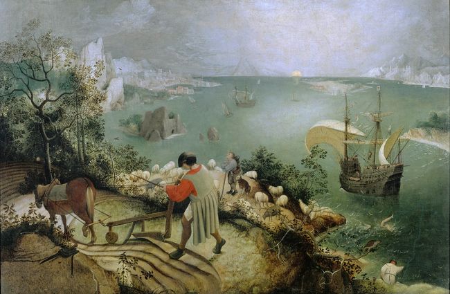 Landschaft mit Sturz des Ikarus Pieter Breughel d Ä.jpg