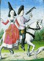 1480 Le printemps symbolise par d-Espinques, Livre des Proprietes des choses, Paris BNF1.JPG
