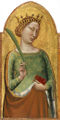 Bernardo Daddi › A Crowned Virgin Martyr (St. Catherine of Alexandria) 1340 firn arts museum St-Francisco.jpg