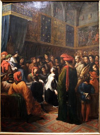 Valentine de Milan implore la justice du roi Charles VI pour l'assassinat du duc d'Orléans - Alexandre Colin - MBA Lyon 2014.jpg