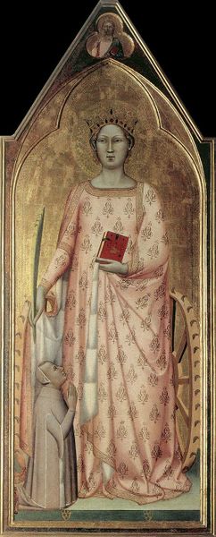 Файл:Bernardo Daddi - St Catherine of Alexandria with Donor and Christ Blessing.jpg