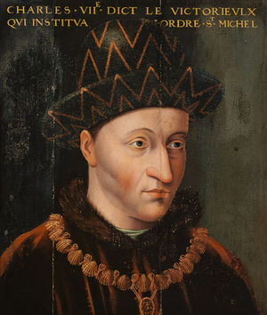 French School Portrait de Charles VII 15th century Angers, Musee des Beaux-Arts.jpg
