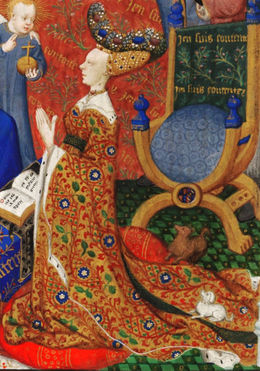 Anne, Duchess of Bedford (detail) - British Library Add MS 18850 f257v cropped.jpg